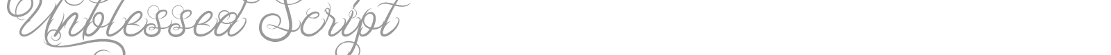 Unblessed Script font preview